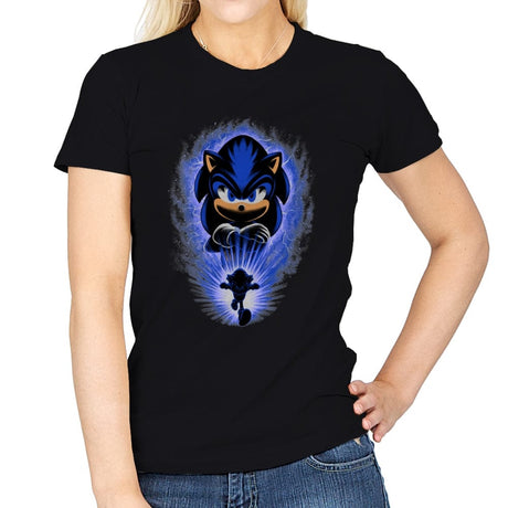 Big Blue Blur - Womens T-Shirts RIPT Apparel Small / Black