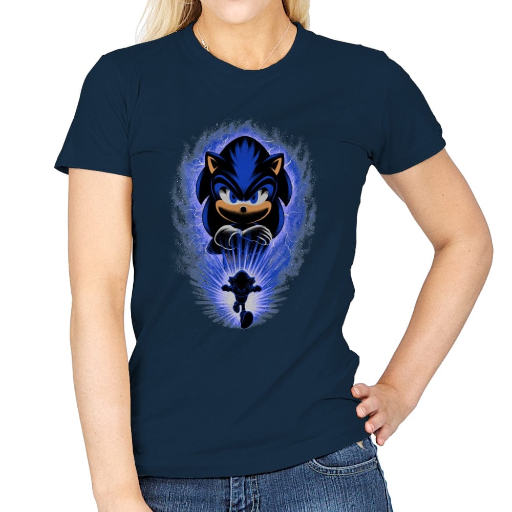 Big Blue Blur - Womens T-Shirts RIPT Apparel Small / Navy