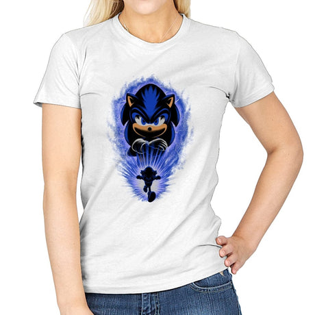 Big Blue Blur - Womens T-Shirts RIPT Apparel Small / White