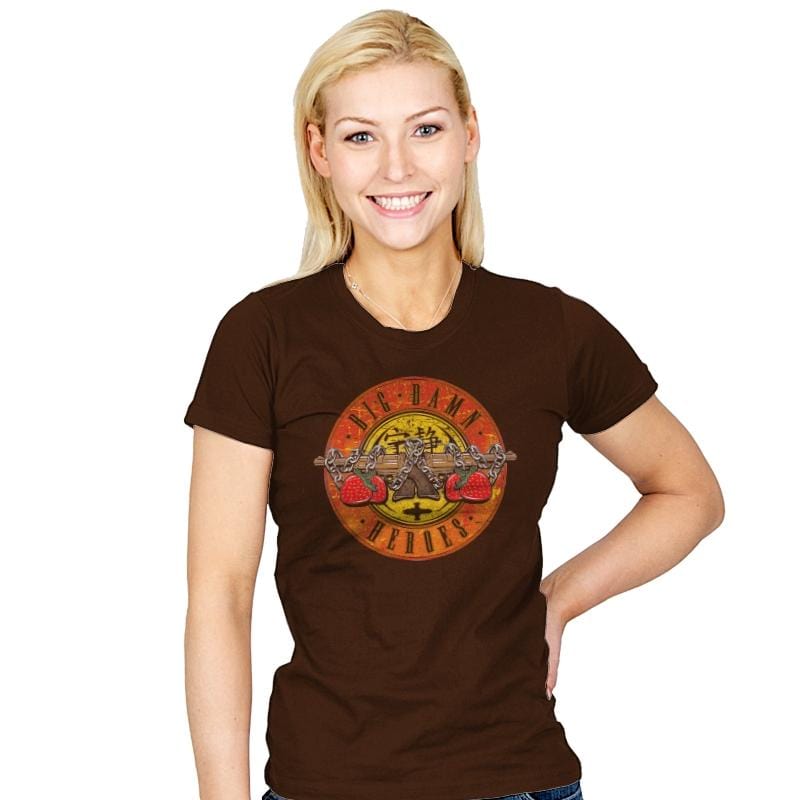 Big Damn Heroes - Womens T-Shirts RIPT Apparel Small / Brown