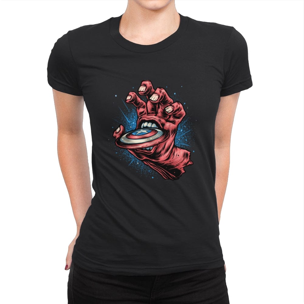 Big Red Hand - Womens Premium T-Shirts RIPT Apparel Small / Black