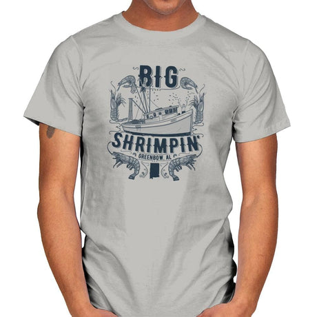 Big Shrimpin' Exclusive - Mens T-Shirts RIPT Apparel Small / Ice Grey