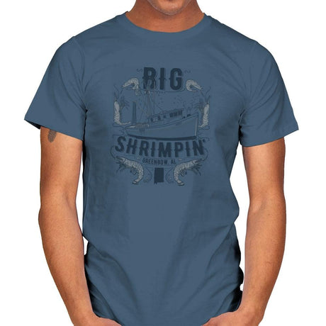 Big Shrimpin' Exclusive - Mens T-Shirts RIPT Apparel Small / Indigo Blue