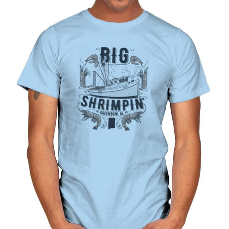 Big Shrimpin' Exclusive - Mens T-Shirts RIPT Apparel Small / Light Blue
