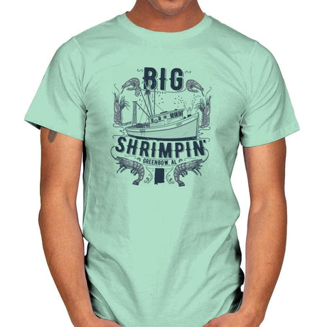 Big Shrimpin' Exclusive - Mens T-Shirts RIPT Apparel Small / Mint Green