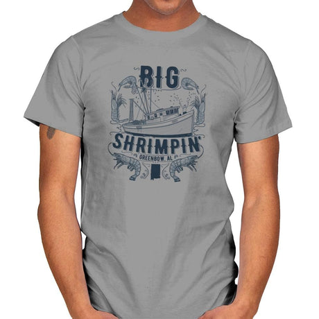 Big Shrimpin' Exclusive - Mens T-Shirts RIPT Apparel Small / Sport Grey
