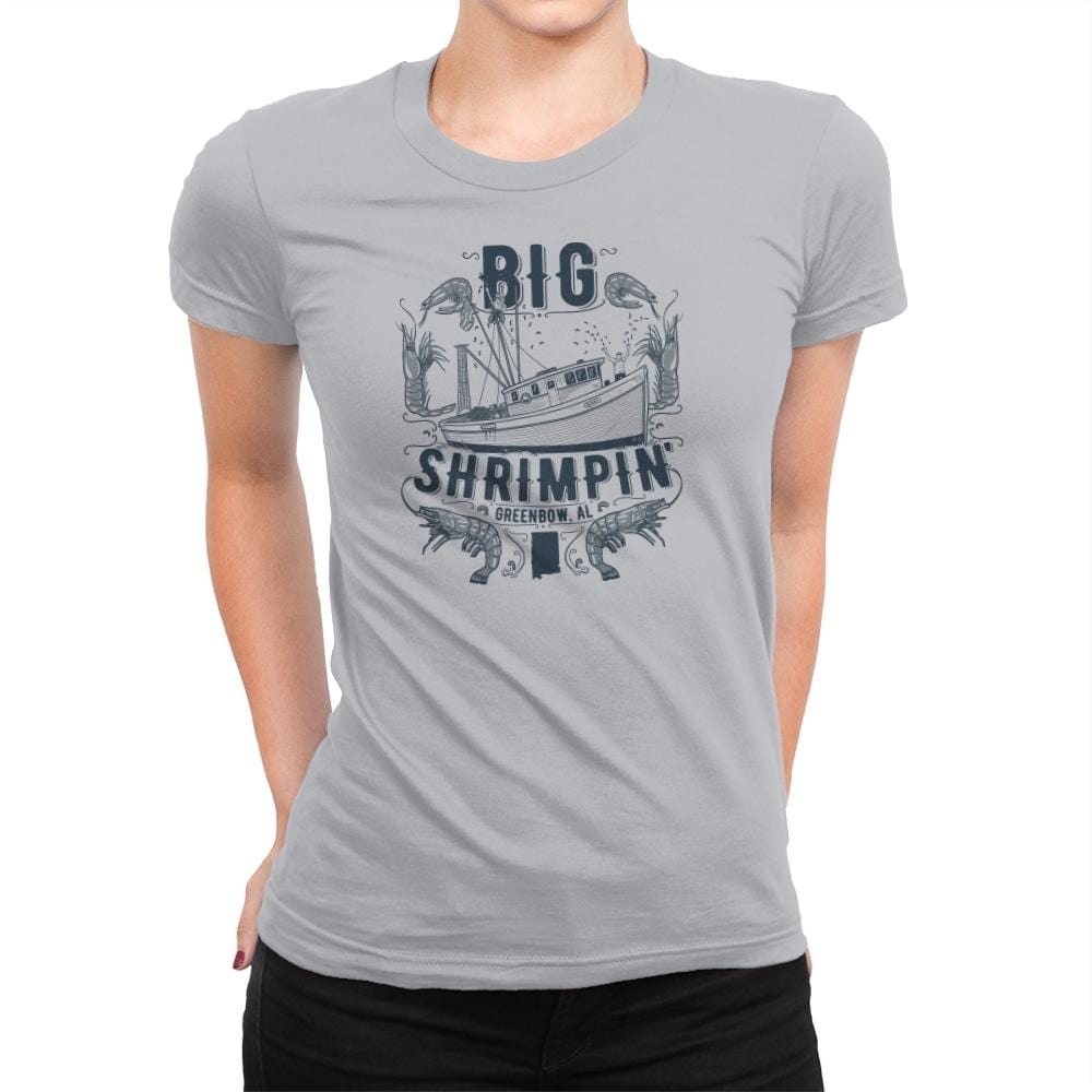 Big Shrimpin' Exclusive - Womens Premium T-Shirts RIPT Apparel Small / Heather Grey