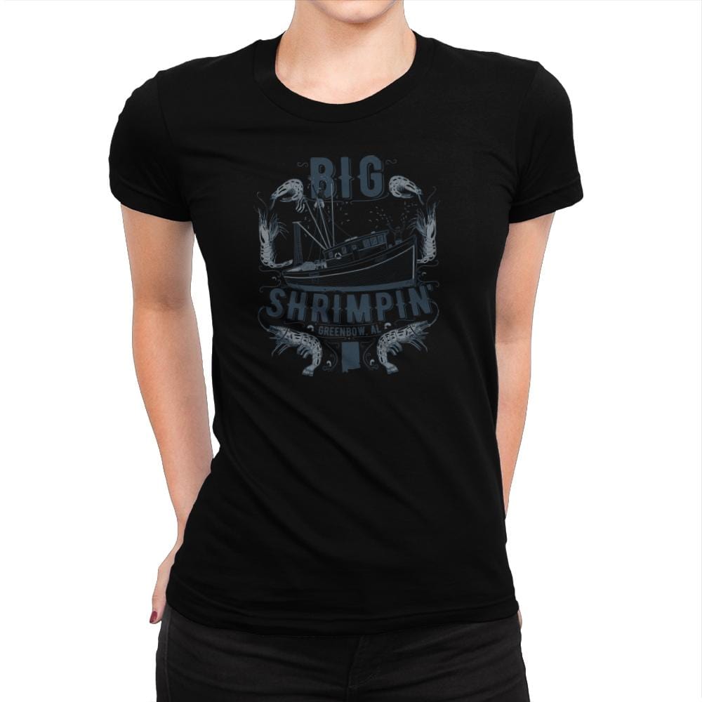Big Shrimpin' Exclusive - Womens Premium T-Shirts RIPT Apparel Small / Indigo
