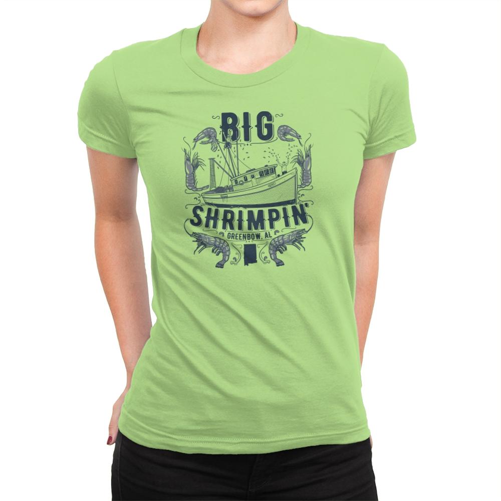 Big Shrimpin' Exclusive - Womens Premium T-Shirts RIPT Apparel Small / Mint