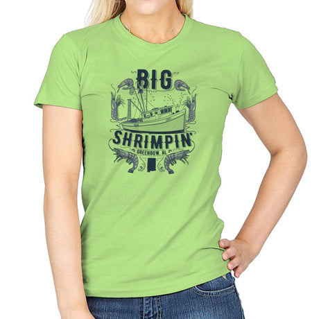 Big Shrimpin' Exclusive - Womens T-Shirts RIPT Apparel Small / Mint Green