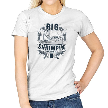 Big Shrimpin' Exclusive - Womens T-Shirts RIPT Apparel Small / White