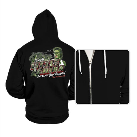 Big Trouble in San Fran - Hoodies Hoodies RIPT Apparel Small / Black