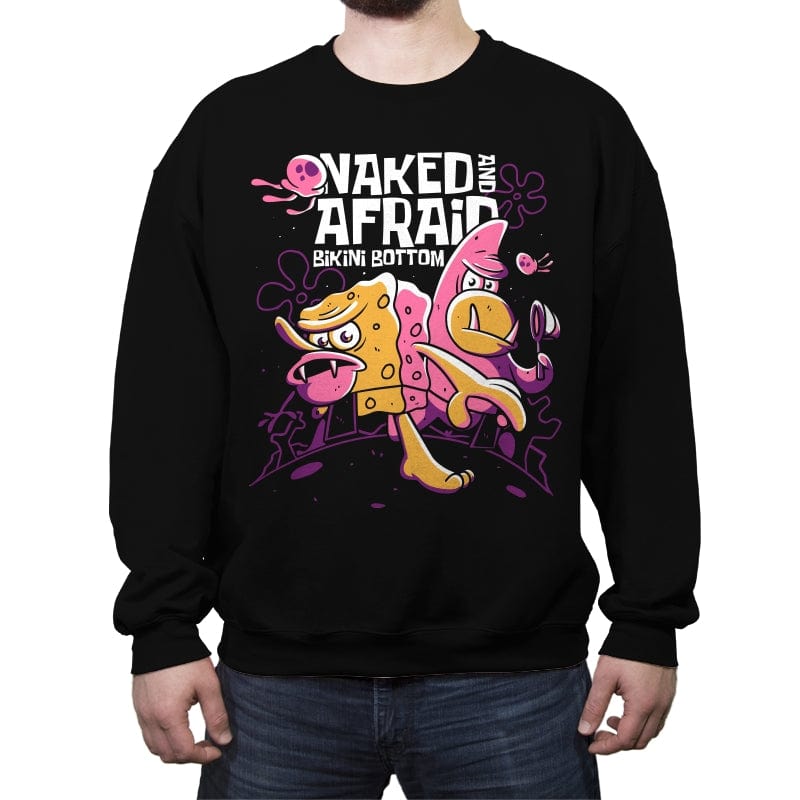 Bikini Bottom Survivalists - Crew Neck Sweatshirt Crew Neck Sweatshirt RIPT Apparel Small / Black