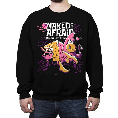 Bikini Bottom Survivalists - Crew Neck Sweatshirt Crew Neck Sweatshirt RIPT Apparel Small / Black