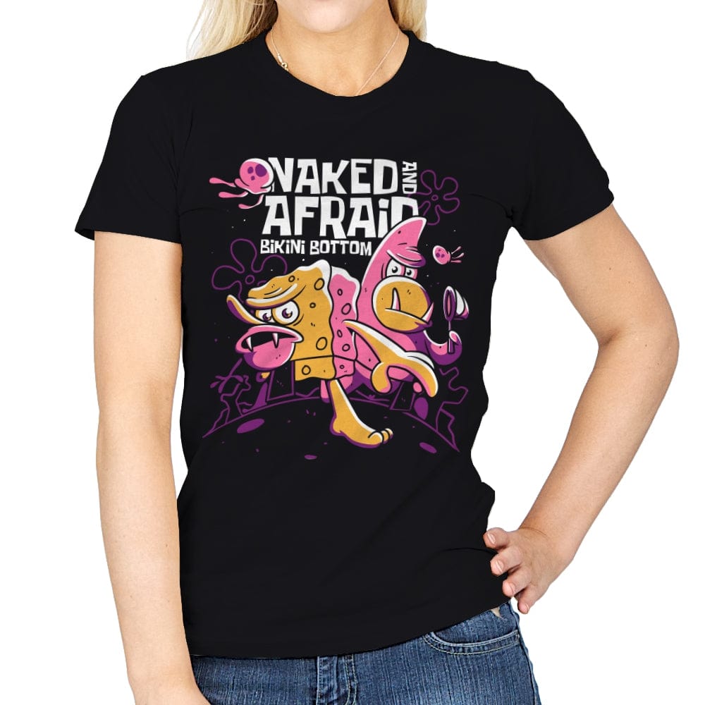 Bikini Bottom Survivalists - Womens T-Shirts RIPT Apparel Small / Black