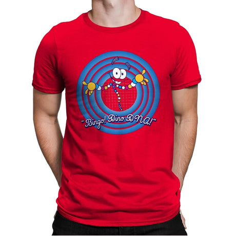 Bingo! Dino DNA! - Mens Premium T-Shirts RIPT Apparel Small / Red