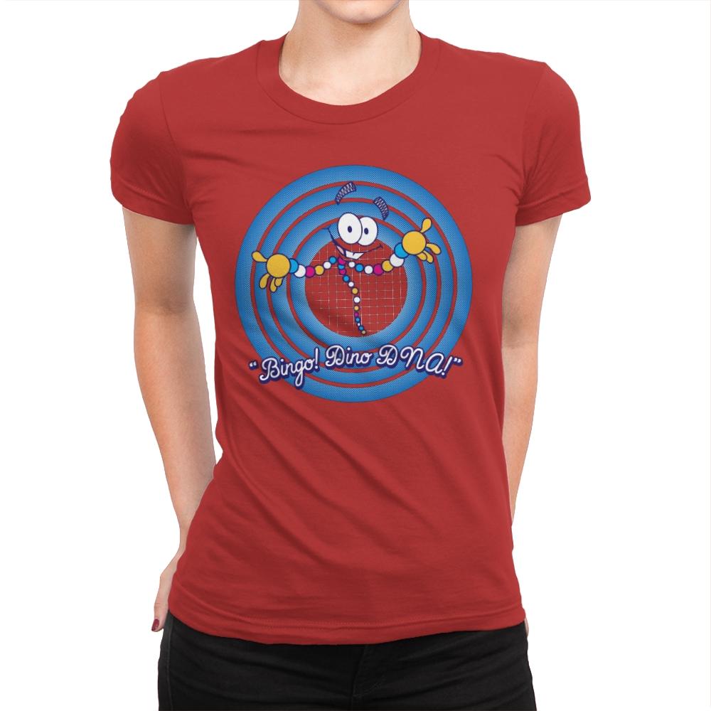 Bingo! Dino DNA! - Womens Premium T-Shirts RIPT Apparel Small / Red