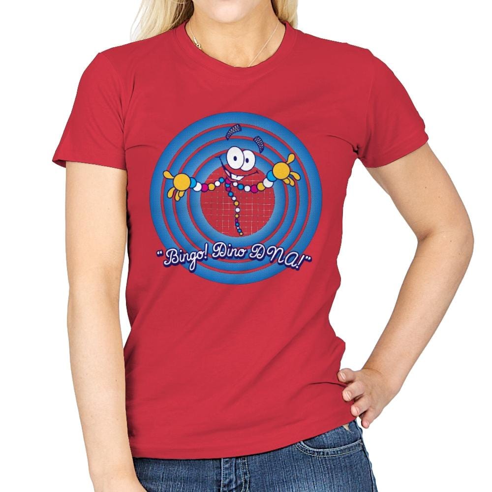 Bingo! Dino DNA! - Womens T-Shirts RIPT Apparel Small / Red