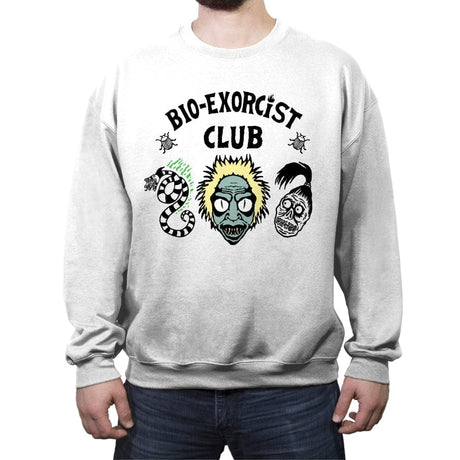 Bio-Exorcist Club - Crew Neck Sweatshirt Crew Neck Sweatshirt RIPT Apparel Small / White
