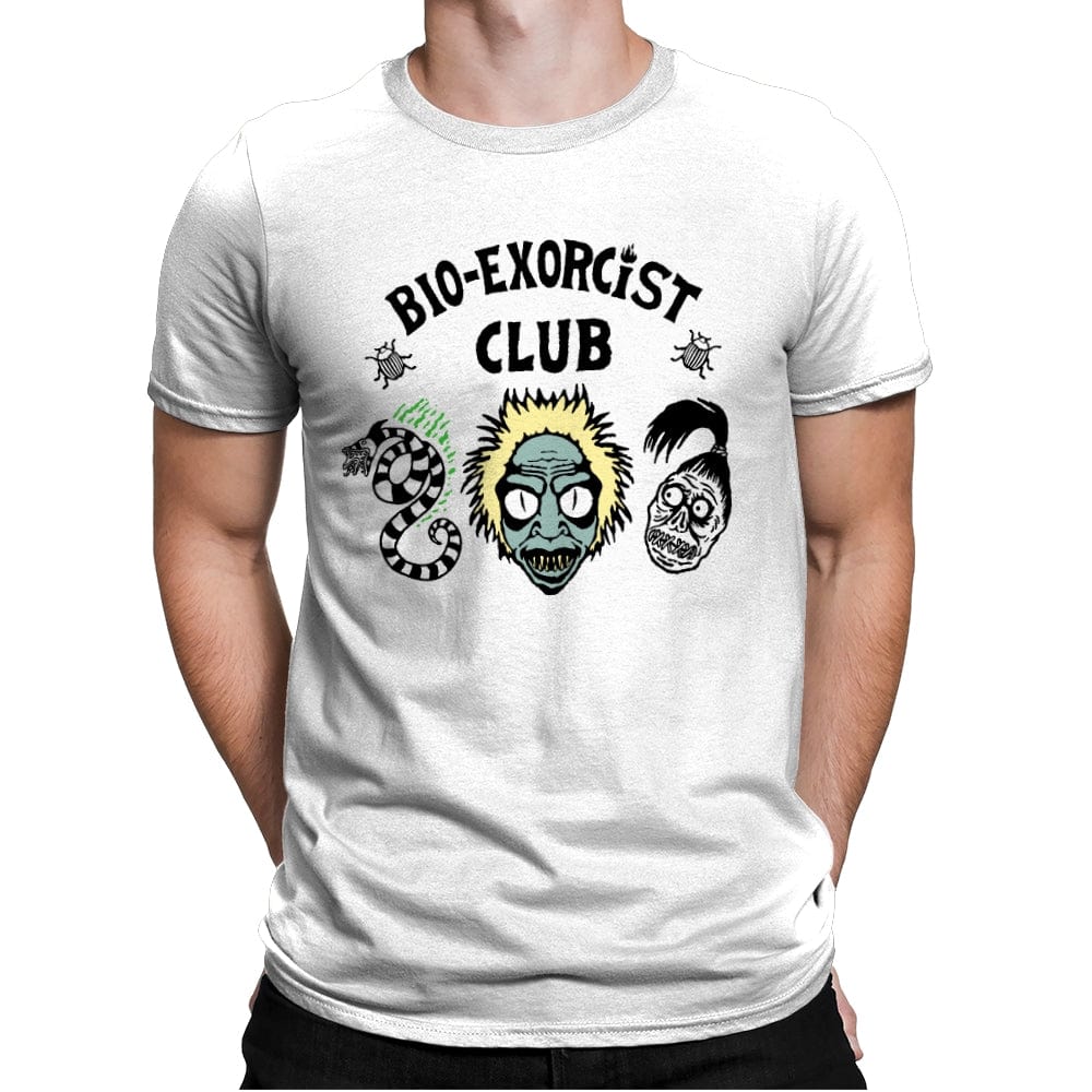 Bio-Exorcist Club - Mens Premium T-Shirts RIPT Apparel Small / White