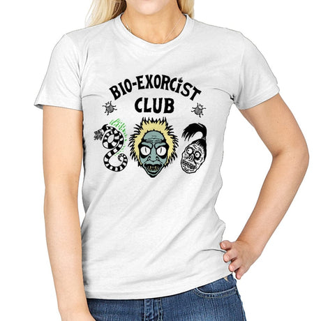 Bio-Exorcist Club - Womens T-Shirts RIPT Apparel Small / White