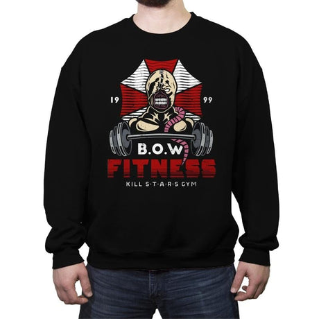 Bio Organic Weapon Fitness - Crew Neck Sweatshirt Crew Neck Sweatshirt RIPT Apparel Small / Black