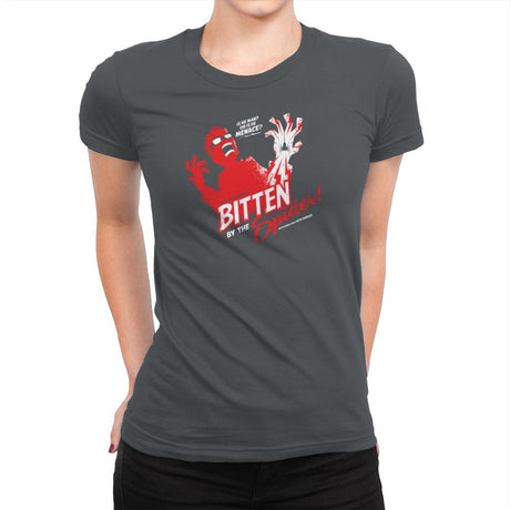 Bitten by the Spider Exclusive - Womens Premium T-Shirts RIPT Apparel Small / Heavy Metal