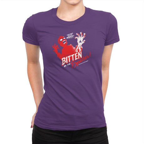 Bitten by the Spider Exclusive - Womens Premium T-Shirts RIPT Apparel Small / Purple Rush