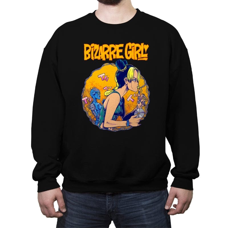 Bizarre Girl - Crew Neck Sweatshirt Crew Neck Sweatshirt RIPT Apparel Small / Black