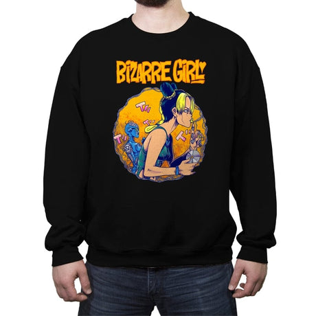 Bizarre Girl - Crew Neck Sweatshirt Crew Neck Sweatshirt RIPT Apparel Small / Black