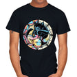 Black Cat and Colorful Wolf - Mens T-Shirts RIPT Apparel Small / Black