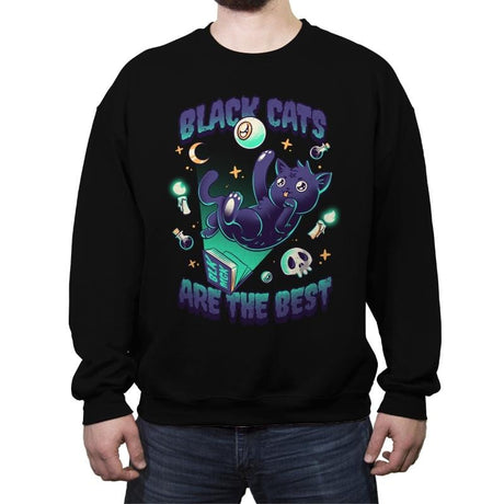 Black Cats Are The Best - Crew Neck Sweatshirt Crew Neck Sweatshirt RIPT Apparel