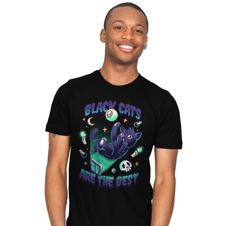 Black Cats Are The Best - Mens T-Shirts RIPT Apparel Small / Black