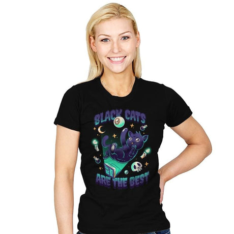 Black Cats Are The Best - Womens T-Shirts RIPT Apparel Small / Black