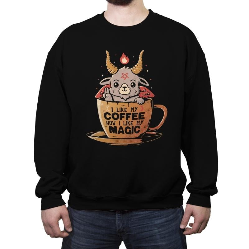 Black Coffee - Crew Neck Sweatshirt Crew Neck Sweatshirt RIPT Apparel