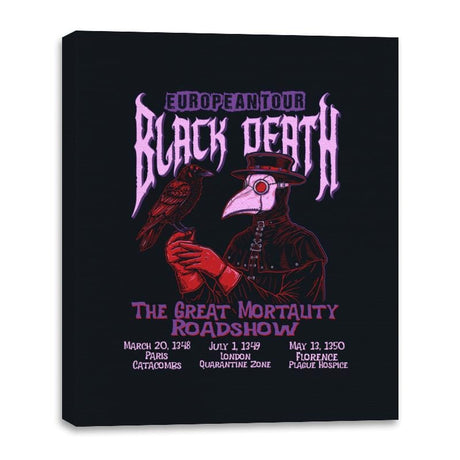 Black Death Tour - Canvas Wraps Canvas Wraps RIPT Apparel 16x20 / Black