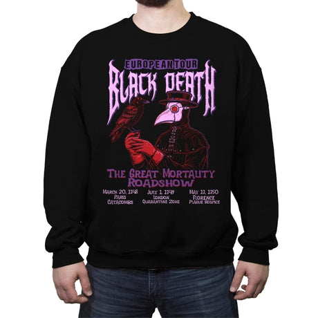 Black Death Tour - Crew Neck Sweatshirt Crew Neck Sweatshirt RIPT Apparel Small / Black
