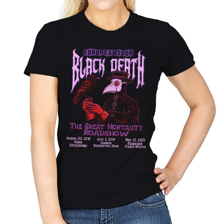 Black Death Tour - Womens T-Shirts RIPT Apparel Small / Black