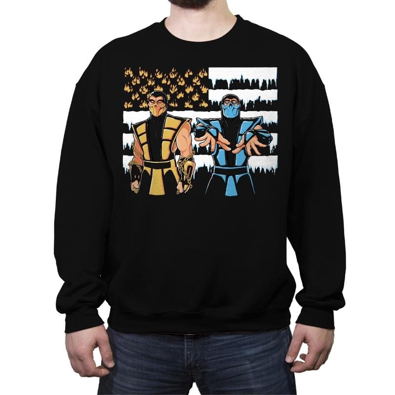 Black Dragonia - Crew Neck Sweatshirt Crew Neck Sweatshirt RIPT Apparel Small / Black
