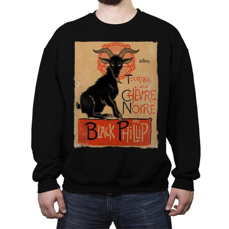 Black Goat Tour - Crew Neck Sweatshirt Crew Neck Sweatshirt RIPT Apparel Small / Black