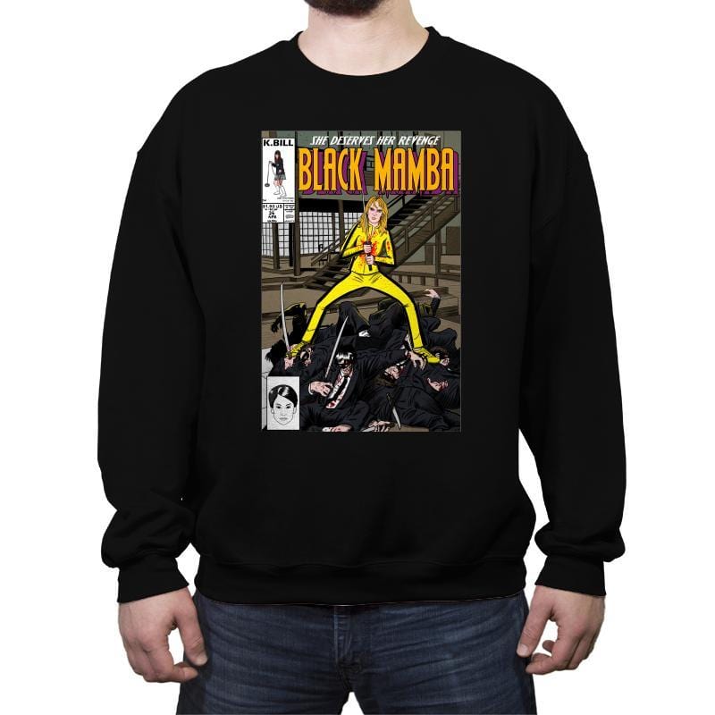 Black Mamba - Crew Neck Sweatshirt Crew Neck Sweatshirt RIPT Apparel