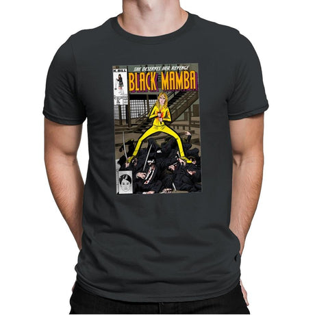 Black Mamba - Mens Premium T-Shirts RIPT Apparel Small / Heavy Metal