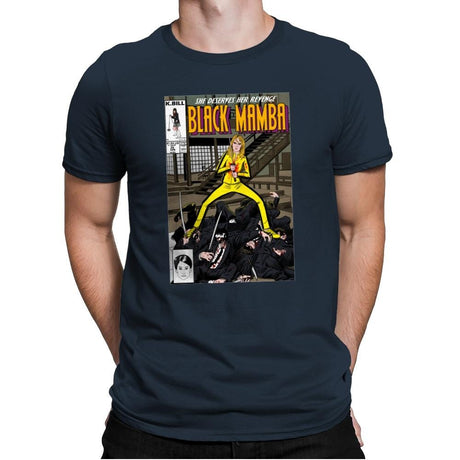 Black Mamba - Mens Premium T-Shirts RIPT Apparel Small / Indigo