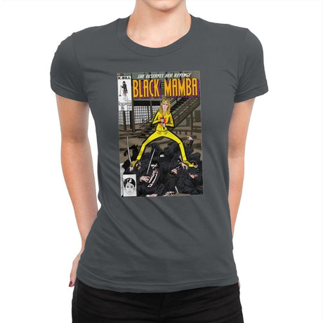 Black Mamba - Womens Premium T-Shirts RIPT Apparel Small / Heavy Metal