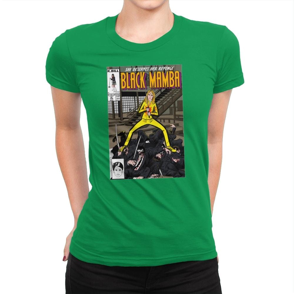 Black Mamba - Womens Premium T-Shirts RIPT Apparel Small / Kelly Green