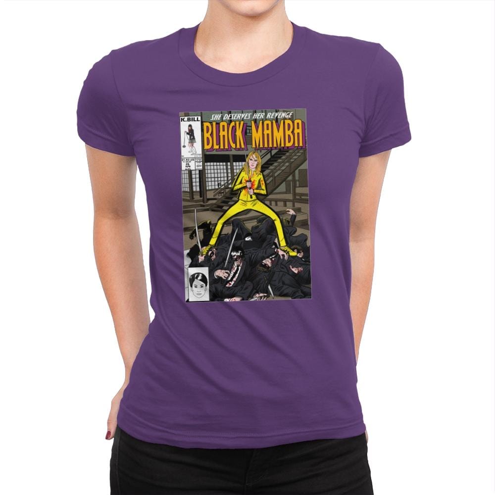 Black Mamba - Womens Premium T-Shirts RIPT Apparel Small / Purple Rush