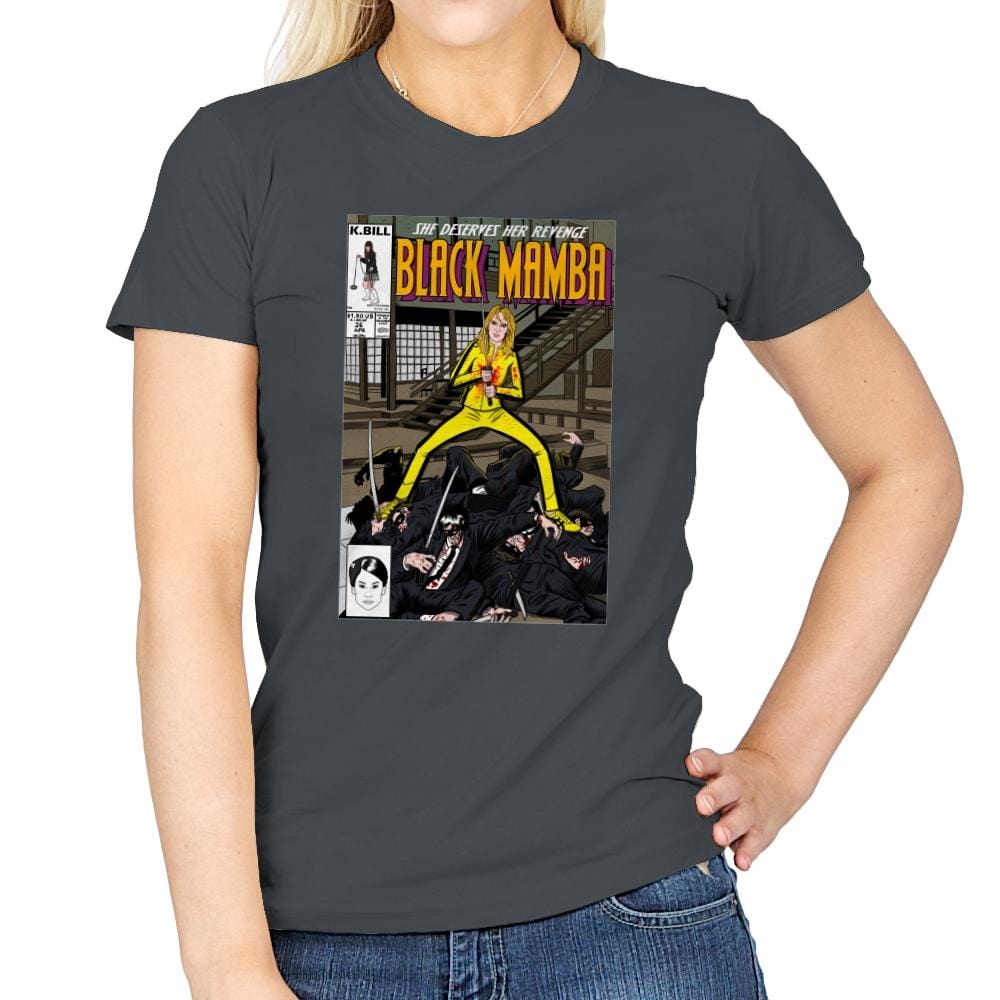 Black Mamba - Womens T-Shirts RIPT Apparel Small / Charcoal