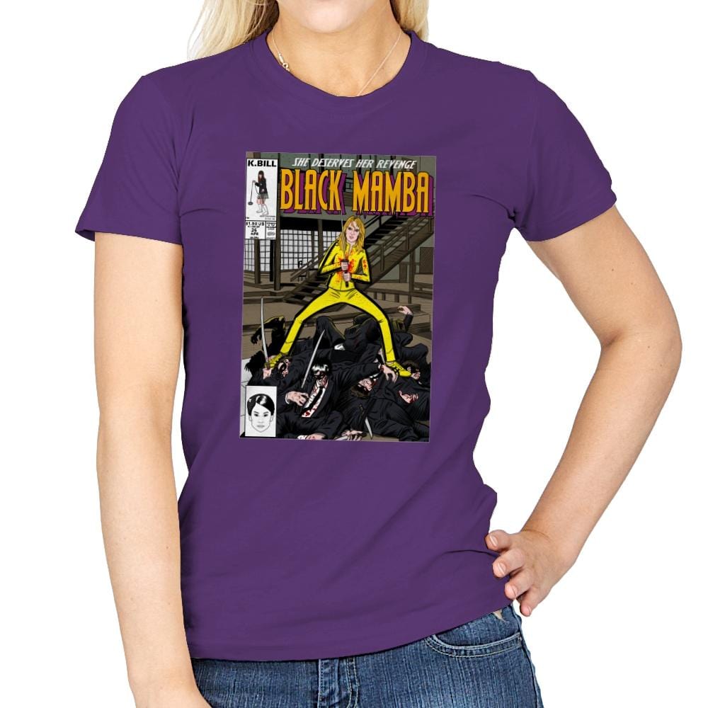 Black Mamba - Womens T-Shirts RIPT Apparel Small / Purple