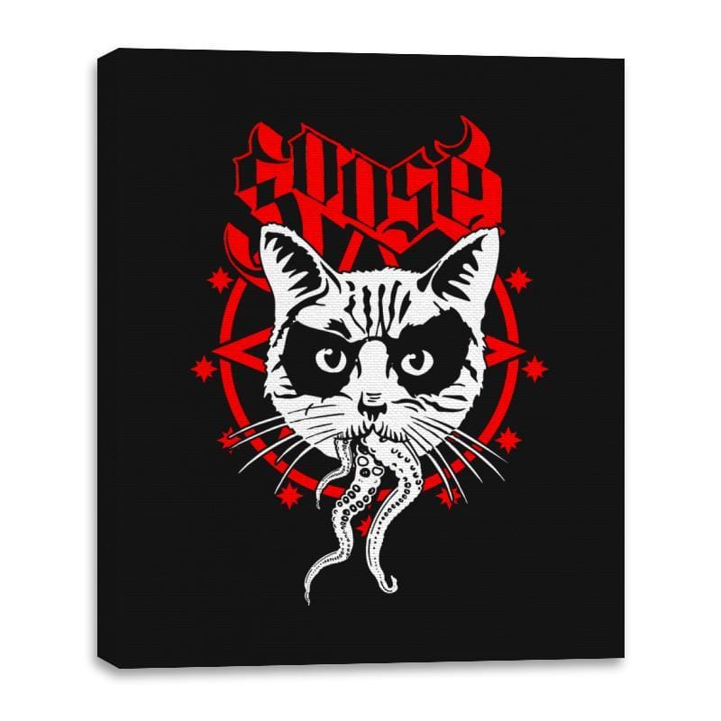 Black Metal Cat - Canvas Wraps Canvas Wraps RIPT Apparel 16x20 / Black