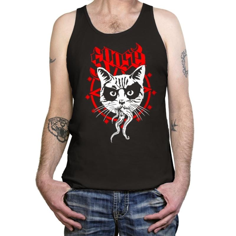 Black Metal Cat - Tanktop Tanktop RIPT Apparel